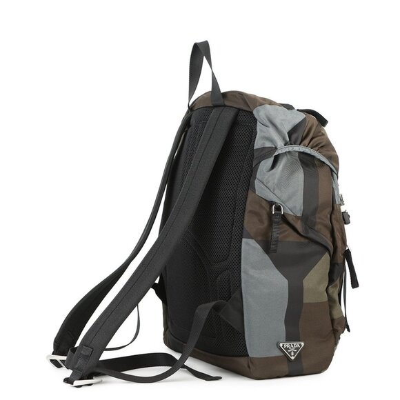 PRADA Backpack Nylon Khaki/Multicolor 2VZ062 - Picture 2 of 14